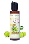 Blise organic Real Amla Oil -100% Pure, Cold Pressed and Natural with Brahmi and Moringa, Soil to Oil Certified, No artificial Fragrance, No added Colors, Unrefined, Extra Virgin,