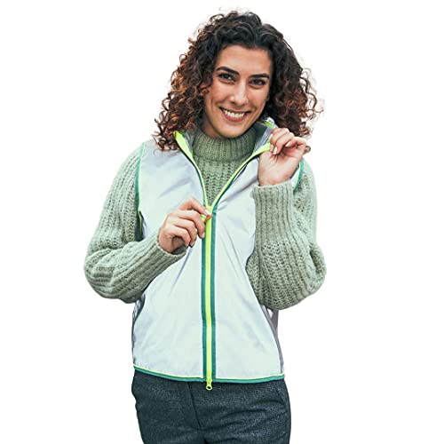 gofluo. Darknight Gilet réfléchissant - Gilet de sécurité - Gilet réfléchissant - Visible dans l'obscurité pour les randonneurs, le jogging, le vélo - Gris réfléchissant -, gris, S Cover