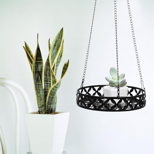 Support de jardinière suspendue en fer forgé stable anti-chute