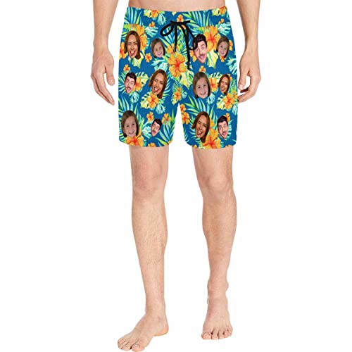 Custom Face Mens Swim Trunks Quick Dry Funny Beach Board Shorts for Men4