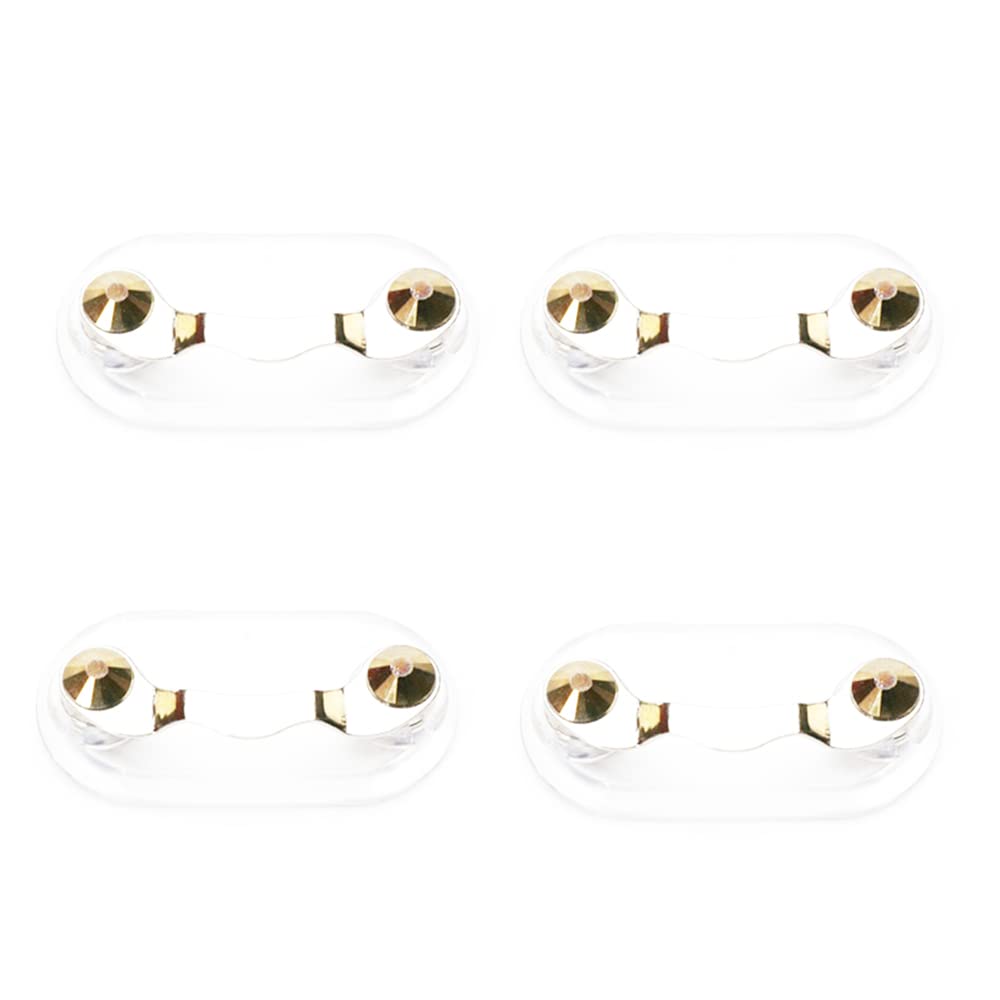 4PCS Magnetic Eyeglass Holder Stainless Steel Mini Sunglass Racks 12 Colors Bat Shape ID Badge Holders