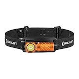 OLIGHT(オーライト) Perun 3 Mini LED ヘッドライト 充電式 懐中電灯 ヘルメットライト フラッシュライト 白＆赤 1250ルーメン 155メートル 6つの点灯モード 強力 角度調整可能 IPX8防水 軽量 センサー機能 アウトドア 登山 作業用 夜釣り 停電対策(オレンジ)