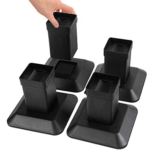 Uping Meubilair Raisers Bed Raiser Tafel Raiser Verhoogd met 13cm/4pcs/Zwart