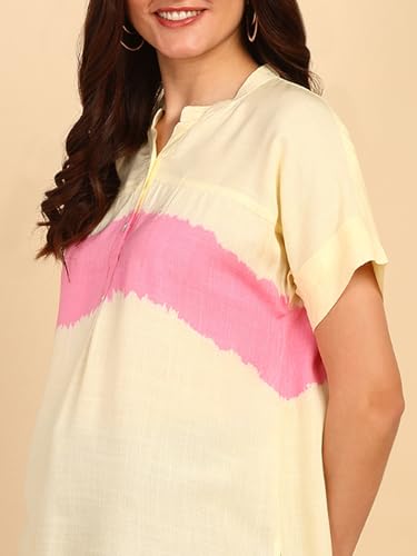Image of Maaesa Hand Dyed Rayon Top for Women