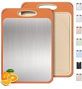 2 in 1 Stainless Steel Cutting Board with Handle Chopping Eating Grilling Biard Cutboard Biard Ch...