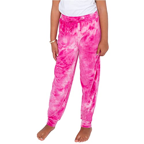 Image of BTween Girls 3 Pack Velour Jogger Pant Set Solid, Tie Dye or Camo Sweatpants for Girls