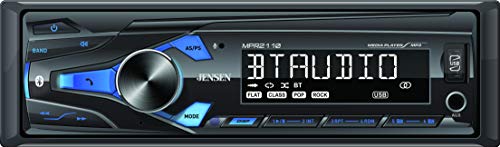 Jensen MPR2110 Single DIN Mechless Digital Media Car Stereo Receiver with Bluetooth Connectivity