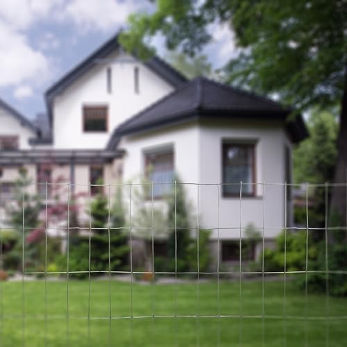 Image of YARDGARD 2 in. x 4 in. Mesh Welded Wire Fence Roll, 48 in. x 50 ft., 14-Gauge Galvanized Steel Fence for Animal Enclosures, Garden Protection and Property Fencing, Rabbit Control an Utility Fence