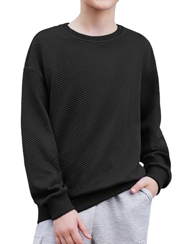 Arshiner Tops Niños Negra Sudadera de Manga Larga La Moda Jersey