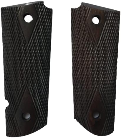 WWII US Army Original M1911 / 1911 .45 Colt Ebony Wood Pistol Grips - Reproduction