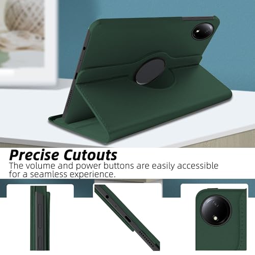 Image of TGK 360 Rotatable Smart Flip Case Cover for Redmi Pad SE 8.7 inch Tablet (Forest Green)