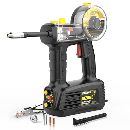 Hand Held MIG Welder Machine 110V, HIZONE 100A Flux Core Portable...