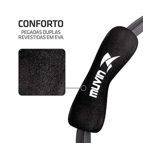 Anel de Pilates – Muvin – Yoga – Anel Fitness com Alças de Aderência Dupla – Fortalecimento de Membr