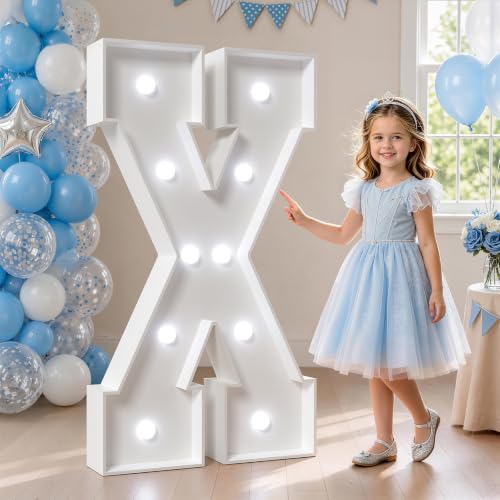 Image of Marquee Letters 4 Feet Tall, Cool Light Up Letters X for Party Decor