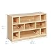 ECR4Kids Mobile Block Storage Cart, Medium, Classroom Furniture, Natural