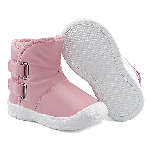 ESTAMICO Toddler Boys Gilrs Rubber Sole Warm Winter Snow Boots4