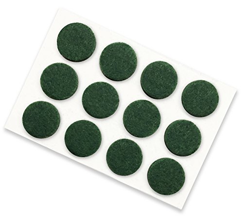 Image of Shepherd Hardware 9821 3 /4-Inch Self-Adhesive Felt Furniture Pads, 12-Pack, Green