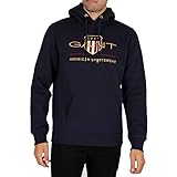 xxl pullover grÃße Hoody mit Kängurutasche GANT Herren Archive Shield Hoodie Kapuzenpullover, Evening Blue, XXXL