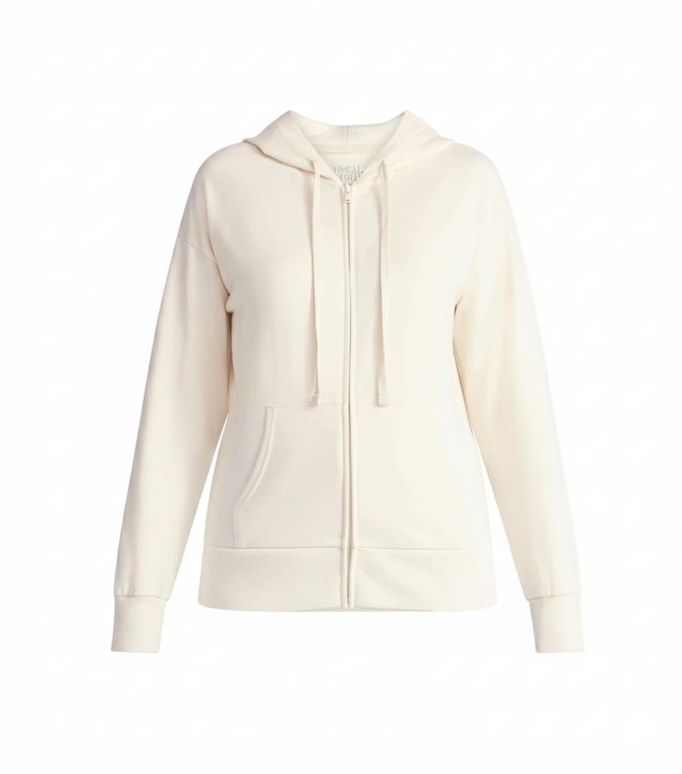 Women's Time and Tru Women’s Full‑Zip Fleece Hoodie