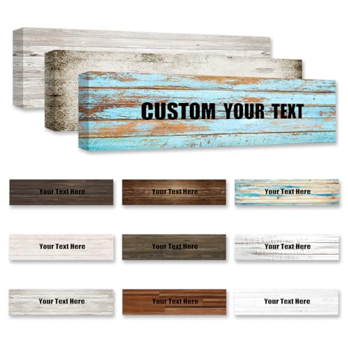 CXHOSTENT Personalisiertes Zitat Schild Wanddekoration individuelle Textschilder Leinwanddrucke individuelles Familienschild gerahmt (15.00 x 60.00 cms)