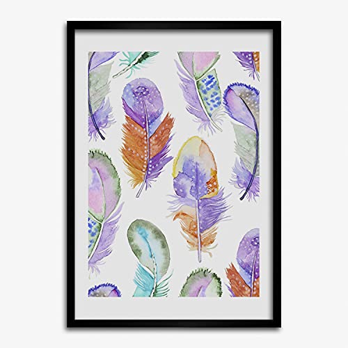 Cadre MDF 50x70 cm Tulup moderne en bois pour tableau et affiche de stylos colorés