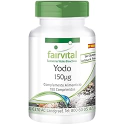 Yodora Para Bebés Fairvital | Yodo 150µg - Yoduro de Potasio - VEGANO - Dosis elevada - 180 Comprimidos - Calidad Alemana