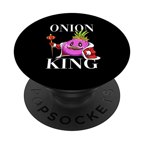 Onion King for a Onion Lover Onion Eater Onion Fans Cook PopSockets Swappable PopGrip, Black