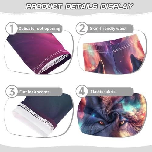 Toddler Girls Leggings Printed Yoga Pants Leggings Planet Wolf for Kids3