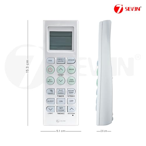 Image of 7SEVEN Compatible Lg Ac Remote Control Original AKB73315601 Model 36G Suitable for Split Window Air Conditioner 1 1.5 2 Ton of LG time 3SEC LP-W5012DAW