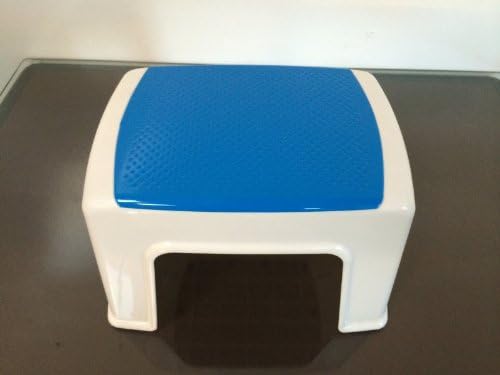 Durable Plastic Light Weight Kids Stacking Chairs Stool Step (Blue)