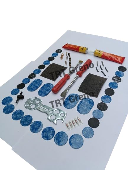 TRT Greno Quick Repair Cycle Tubular tyre 'Burst and Puncture' Repairing Complete kit and Tool of 60 Piece in Box 3