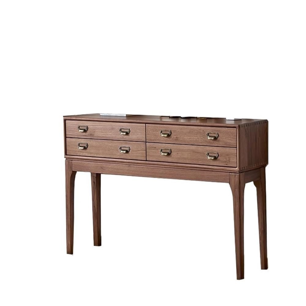 buddhist altar shelf Black Walnut Solid Wood Console Table Vintage(Large)