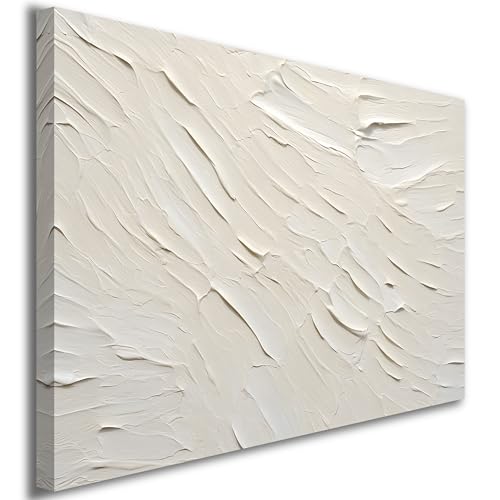 Leinwandbild Minimalistisch, Weiß, Simpel, Abstrakte Kunst, Leinw...
