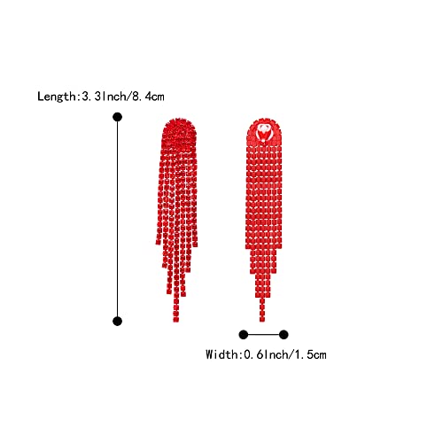 Pendientes Colgantes Clip-on con Cristal Brillante miniatura 6
