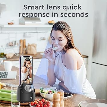 Image of AI Auto Face Tracking Tripod | 360 Rotation Mobile Stand for Video Recording | Rechargeable Phone Holder Camera Stand for Shooting | Gesture Control | No App Needed - Your e Store
