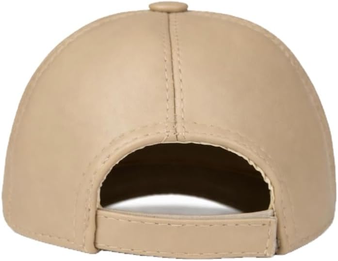 Lukkizara Genuine Real Lambskin Leather Unisex Baseball Cap - 100% Lambskin Adjustable