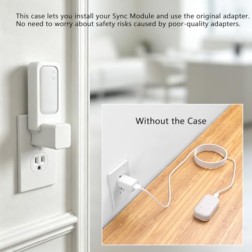 Image of Outlet Mount for Blink Sync Module Core, Protective Housing Wall Mount, No Exposed Cable, Space Saving Easy Installation | organize exposed cables Plug-and-play design No Drilling, Easy Installation