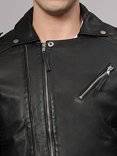 Image of Men's Motorcycle Leather Jacket