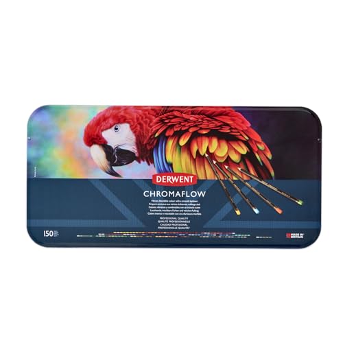 Derwent 2306263 Chromaflow Pencils, Set Of 150 In Tin thumb #1
