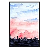 SIGNWIN Framed Canvas Wall Art Pine Tree Canvas Prints Home Artwork Decoration for Living Room,Bedroom - 16