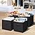 STORAGE MANIAC Storage Cubes, 11 Inch Durable 6 Pack Fabric Foldable Collapsible Bins with Handles for Organization, Closet, Shelves, Offices, Toys, Black