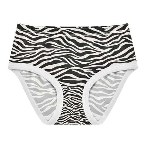 Black White Zebra Stripes Girl Underwear, Toddler Girl Briefs, Girls Underwear Cotton, 2–8 Years