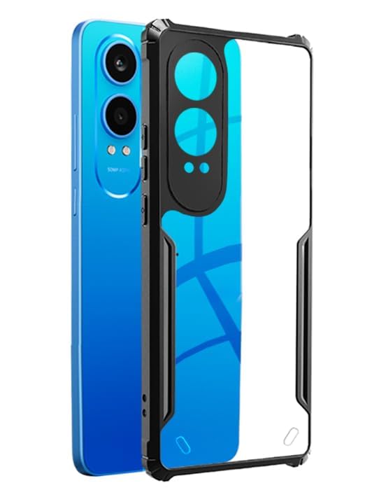 Image of SPAZY CASE Transparent Shockproof Back Cover for OnePlus Nord CE 4 Lite | Clear Case with Air Cushion Corners | Scratch Resistant Hard Back | Camera & Screen Protection