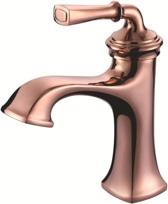 Robinet de lavabo de salle de bain avec mitigeur eau chaude et froide à commande unique