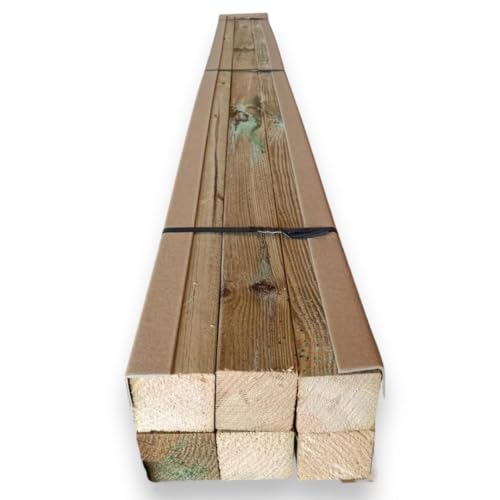 MADERTERRANEA Pack de 6 postes de madera (viga) en pino tratado 14x14x200 cm