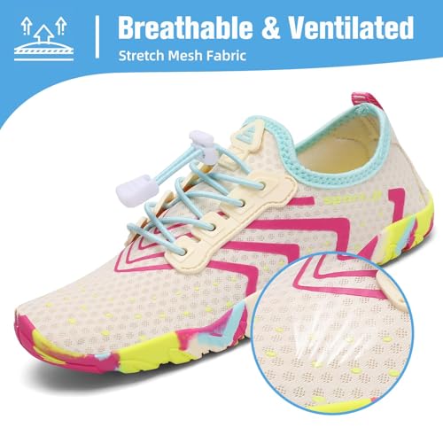 Image of Mishansha Water Shoes for Women Men, Quick-Dry Barefoot Swim Shoes with Drainage Holes, Lightweight Aqua Shoe for Beach Pool River Boating Yoga Walking