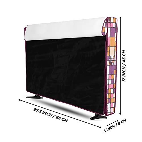 Image of Transparent LCD /LED T.V Protector Cover with Zipper Enclosure for 26 Inch Suitable for All Major Brand & Model (Color-Pink, Size-25.5.3x17 Inches)