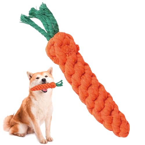 Giocattolo per Cani a Forma di Carota | Giocattolo Pulizia Denti - Gioco Interattivo da Masticare per Igiene Dentale e Riduzione Noia per Gatti e Cuccioli