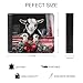 Christmas Goat In Red Truck With Wreath Slim Bifold Wallet for Men Women, Fashion PU Leather Credit Card Holder with Double-Sided Pattern, Portable Money Organizer Purse, Best Gifts for Boys & Teens,