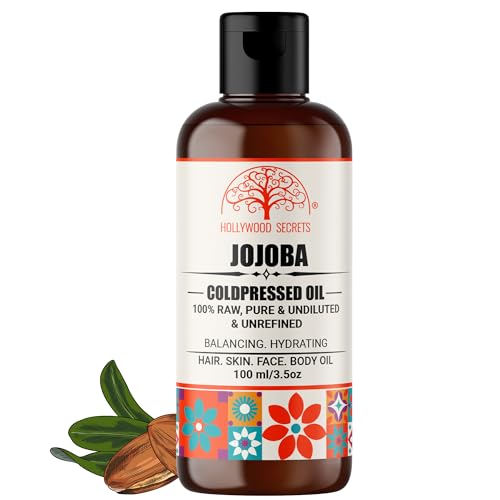 Image of Organic 100% Pure Jojoba Cold Pressed Oil Hair Growth Face Glow Skin Beard Body Lips Nails 100 ml